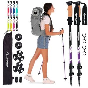 Trail Buddy 54” Trekking Poles - Purple